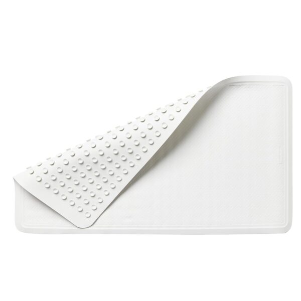 Rubbermaid Commercial Products Bath Tub and Shower Mat, 36-Inch X 18-Inch, White, Extra Long, Machine Washable, Safti-Grip Non-Slip Bathroom Mat with Suction Cups for Home/Hotel/Shower/Bathtub