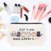 GOZINA Birthday Gifts for Girls, Cute Stuff Cat Gifts for Women Teens Daughter Sister Bestie, Cosmetic Pencil Bags for Teen Girls Cat Lovers, Small Travel Makeup Bag Universal Zipper Pouch (Cat Lover)