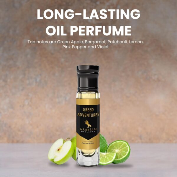 Arabian Opulence FR32 GREED ADVENTURES Roll-on Perfume Oil | Concentrated Fragrance Body Oil | Long Lasting Oil Based Perfume for Women | Travel Size Bottle Alcohol-Free (6ml)