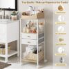Makeup Organiser, Make Up Organiser and Storage with Drawers Floor Skincare Organiser Vanity Desk Cosmetics Organiser Display Perfume Organiser for Skin Care Nail Polish Perfume Makeup Brush Hair Tool