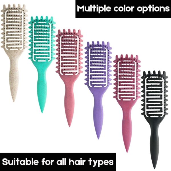 Curl Defining Brush,2024 Curly Hair Brush,Vented Hair Brush for Detangling, Shaping and Defining Curls For Women and Men Less Pulling (Beige)