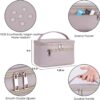 Makeup Bag Travel with Brush Compartment, Large PU Leather Cosmetic Organizer Case with Handle, Water-Resistant for Women, Purple (Patent Pending)