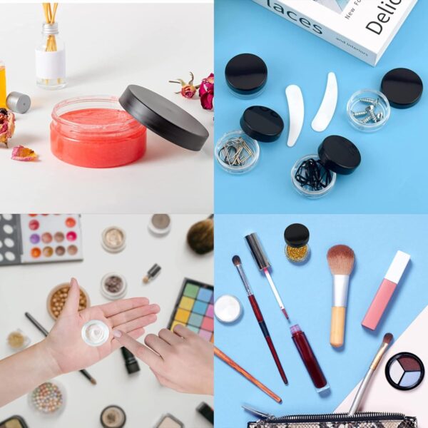 71WHHmpPNmL._AC_SL1500_.jpg Sample Pots for Cosmetics, 10 PCS 10Gram Cosmetic Containers, Make up Pots, Mini Jars With Lids, Clear Round Plastic Jars, BPA Free Pot Jars for Travel Storage Makeup Beauty Products Face Creams
