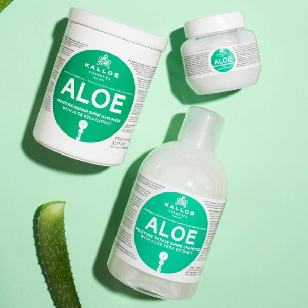 Kallos KJMN Aloe Vera Moisture Repair Shine Hair Mask for dry and damaged hair with aloe vera extract 1000 ml - 33,81 Fl Oz