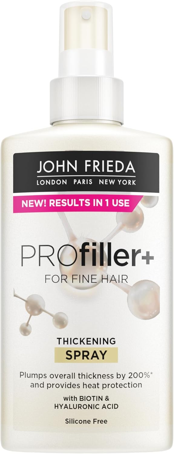 John Frieda PROfiller+ Thickening Spray with Heat Protection for Thin, Fine Hair, 150ml