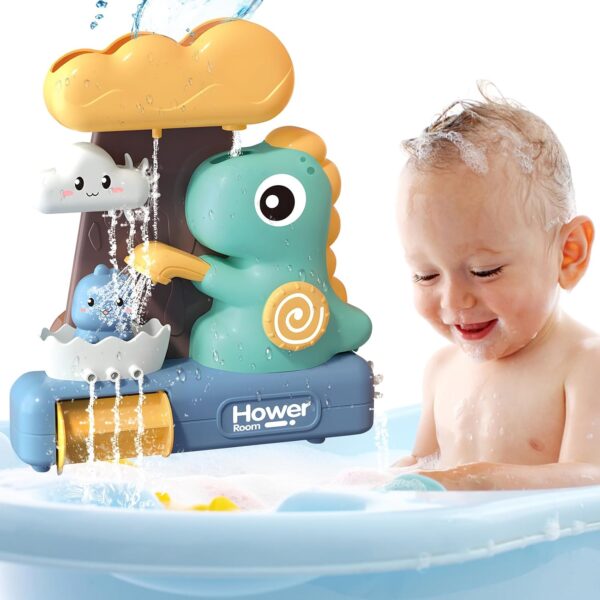Hayoom Baby Bath Toys for 1 Year Old, Waterfall Water Station Toy with 3 Cup, Toddler Shower Bath Toys for 3+ Year Olds Boys Girls