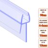 ECOSPA Rubber & Plastic Bath/Shower Screen Seal Strip for 4-6mm Glass Screens or Doors • Straight or Curved • Seals Gaps up to 15mm