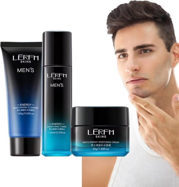 Mens Skincare Kit - Includes Mens Face Moisturiser, Mens Face Wash, Mens Toner - Mens Skincare Gift Set - Gifts For Men ,Natural Men Skin Care Kit Gifts for Men