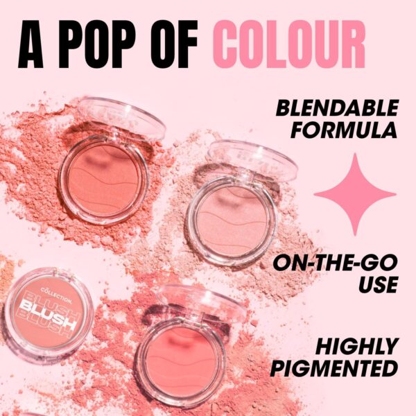 Collection Cosmetics Soft Glow Blusher, Blusher Powder, 4g, Rose