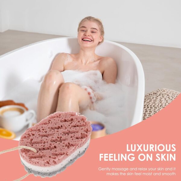 71XBt7Wf1hL._AC_SL1500_.jpg Dimeho 3PCS Bath Sponge for Women Soft Bath Sponge Gentle Sponge Loofah Body Scrubber Shower Sponge for Body Wash Bathroom Deep Cleansing Bathing Sponge Bathing Accessories 3 Colors Large Size