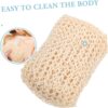BELLIFFY 2 Pack Sisal Bath Scrubbers Shower Sponges Body Bath for Gentle Skincare