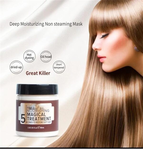 Nourishing Magical Treatment - 5 Seconds to Restore Soft Hair, Magical Treatment Hair Mask, Hair Repair Cream, Deep Conditioner Hair Mask for Dry & Damaged Hair (3Pcs)