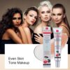 Color Correcting CC Cream with Centella Asiatica Full-Coverage Foundation with SPF 25,Lightweight Skin Perfector Tinted Moisturiser, Even Skin Tone Invisible Pores Face Concealer Makeup CC Cream