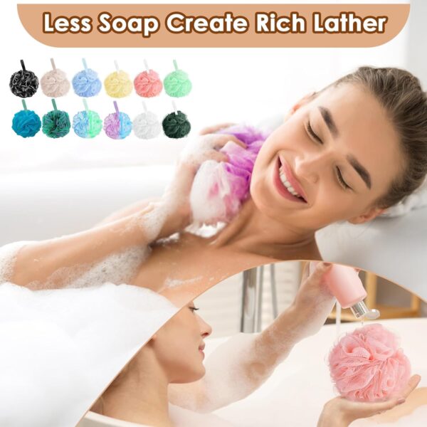 Ufacai Bath loofah,Bath Sponge,Shower loofahs Shower Sponge for Women and Men,Pack of 4