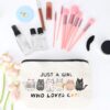 GOZINA Birthday Gifts for Girls, Cute Stuff Cat Gifts for Women Teens Daughter Sister Bestie, Cosmetic Pencil Bags for Teen Girls Cat Lovers, Small Travel Makeup Bag Universal Zipper Pouch (Cat Lover)