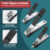 Manicure Set 18pcs,DUAIU Manicure Pedicure Tools Kit,Nail Clipper Set Gifts for Women/Men,Stainless Steel Nail Set Manicure For Toe and Finger Nails Grooming Care with Zipper Bag