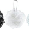 Lifeforce Shower Puff Loofah 60g/ PCS, Shower Exfoliating Bath Sponge for Adults, Comfortable and Soft Mesh Bath Loofah Body Exfoliating Bath Sponge, Luxurious Classic Colours(Set of 3)