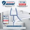 HNNHOME 870mm Pre-Curve Rubber Plastic Bath Shower Screen Seal Strip Perfect for 4-6mm Curved or Straight Glass Door 16-22mm Gap