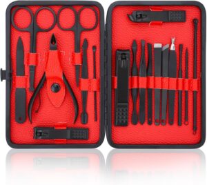 Manicure Set-Stainless Steel Nail Care Set-Professional Ingrown Toenail Clipper Grooming Tool-Pedicure Kit & Toe Nail Cutter-Thick Nail Scissors Toiletries with Cuticle Trimmer