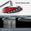 Hibbent Self-Cleaing Rainfall Shower Kit with 304 Stainless Steel Shower Rail,Height Adjustable Overhead Shower Kit Without Mixer, Shower Riser Rail Kit with Brass Diverter,Chrome