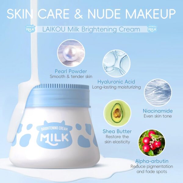 7 PCS Milk Skin Care Sets & Kits,Milk Skincare Set Gift for Teenage Girls, Gift Set with Cleanser, Eye Cream, Sunscreen, Brightening Cream, Hand Wax, Scrub, Skincare Gift Set for Women Wife Mom