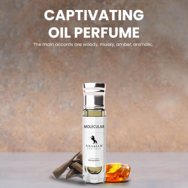 Arabian Opulence FR201 MOLECULAR Roll-on Perfume Oil | Concentrated Fragrance Body Oil | Long Lasting Oil Based Perfume for Men and Women | Travel Size Bottle Alcohol-Free (6ml)