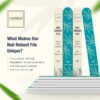 Onsen Secret Japanese Nail File - Professional 10-Pack Nail Files, Double Sided Natural & Acrylic Nail Filers - 120/180 Grit - Disposable, Salon Smooth, Best Nail File for Shiny Nails