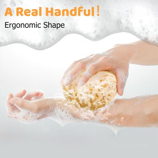 HZHSGLY 2 Pcs Sponges Bath, Gentle Honeycomb Bath Sponges Deep Cleaning, Dense Foam Sponges Shower Natural Sponge for Shower(Oval, One Size)