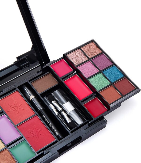 Holzsammlung Mini Professional Makeup Kit for Women Full Kit with Mirror 25 Colors All in One Make up Gift Set for Girls Included Eyeshadow, Concealer, Blusher, Lipstick, Eyeliner, Brush