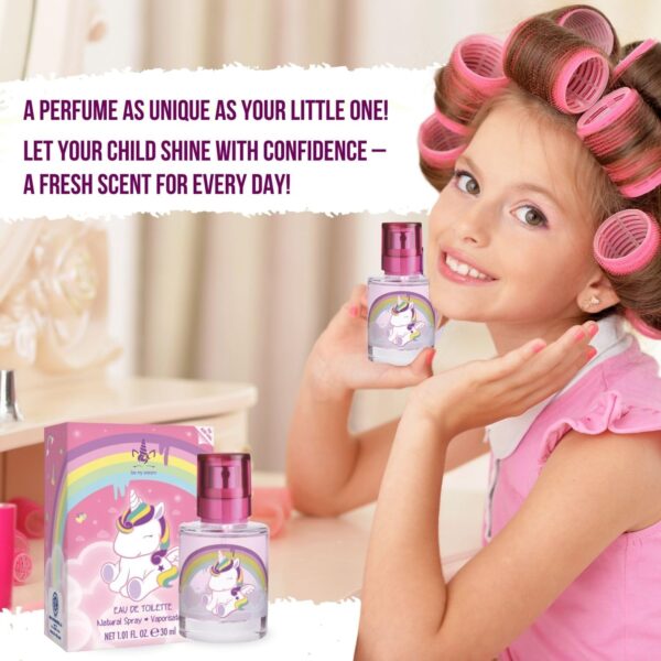 Unicorn Eau de Toilette Natural Perfume Spray, Vegan and Dermatologically tested EDT fragrance Spray for Kids, 30ml