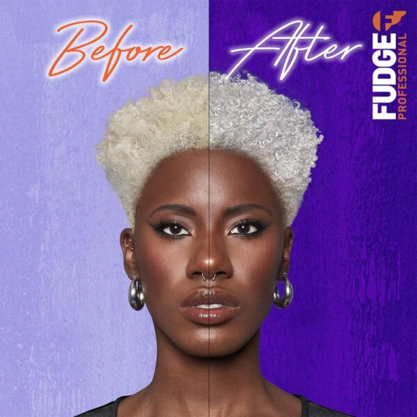 Fudge Professional Clean Blonde Damage Rewind Conditioner, Bulk Size, Intense Purple Toning for Blonde Hair, Bond Repair Technology, Sulfate Free, 1 Litre
