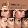 OKAQEE Bronzer Contour Stick - Cream Wand- Liquid With Cushion Applicator - Smooth Natural Matte Finish Wand - Beauty Products Makeup Effect (Caramel Tan)