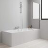GROHE Grohtherm 800 - Wall Mounted Exposed Bath Thermostat (Automatic Bath/Shower Diverter, Safety Button at 38°C, Built-In Non-Return Valves), Chrome, 34569000