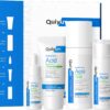 Quiyum Hyaluronic Acid Skincare Set, Hydrating Face Care Kit for Dry & Normal Skin, Facial Cleanser,Toner,Serum,Eye Cream,Face Cream, Pamper Gift Set for Women Teenage Girls Mom Birthday, Travel Kit