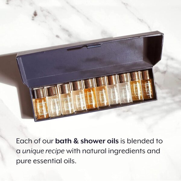 Aromatherapy Associates Discovery Collections Miniature Bath & Shower Oil Set, 10 x 3 ml, 100% Natural Formulation Infused Body Oil Body Treatment Home SPA