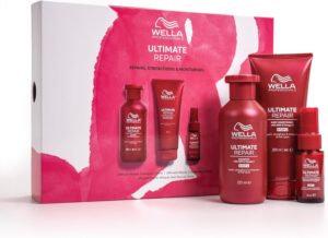 Wella Professionals Ultimate Repair Gift Set | Includes Shampoo, Conditioner and Miracle Hair Rescue Spray Serum | Ultimate Daily Routine for Damaged Hair