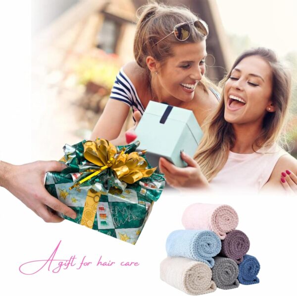 3 PCS Absorbent Microfiber Hair Towel Wrap - Hair Drying Towel, Soft and Lightweight, Suitable for All Hair Types Gifts for Women Girlfriend Anniversary- (Gray)