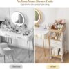 Makeup Organiser, Make Up Organiser and Storage with Drawers Floor Skincare Organiser Vanity Desk Cosmetics Organiser Display Perfume Organiser for Skin Care Nail Polish Perfume Makeup Brush Hair Tool