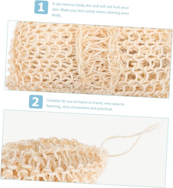 BELLIFFY 2 Pack Sisal Bath Scrubbers Shower Sponges Body Bath for Gentle Skincare
