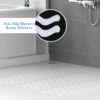 Mynoozi 36PCS Non-Slip Strip Stickers for Bath and Shower, Wave Anti-Slip Strip with Scraper, Non Slip Bathtub Stickers for Stairs, Shower Room, Slippery Surfaces, Sauna, Kitchen-Transparent