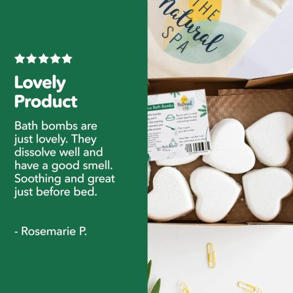 Rosemary Eucalyptus Bath Bomb Kit, Aromatherapy Shower Bombs, Oil-Free Vegan Gifts for Women and Men, Handmade Mini Bath Bombs Spa Gift Set, No Colorants and SLS/SLSA, Pack of 3 - The Natural Spa