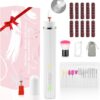 CIICII 71Pcs Cordless Nail Drill Kit with LED Light & Portable Bag, 20000RPM Electric Nail Drill Machine (3-Speed Rechargeable Wireless Electric Nail File) for Acrylic Gel Nails DIY Manicure Pedicure