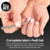 LaRoc 12pc Manicure & Pedicure Set - Nail Clippers, Cuticle Remover - Luxurious Face, Foot, Hand Nail Care Kit - Pedicure Sets for Feet, Mens Grooming Kits & Manicure Set for Women