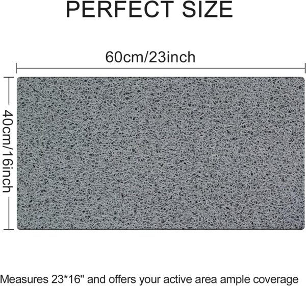 Loofah Shower Mat, Bath Mat Non Slip, Anti Mould Shower Mats for Inside Shower, 60 x 40 cm Shower Mats with Drain, Washable Bath Mats for Bathroom Floor, PVC Bathtub Mat for Elderly, Quick Dry (Grey)