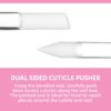 Glass Cuticle Pusher Set of 2 Manicure Nail Care Tools, 2PC Premium Czech Glass Manicure Sticks - Bona Fide Beauty Czech Glass Cuticle Set