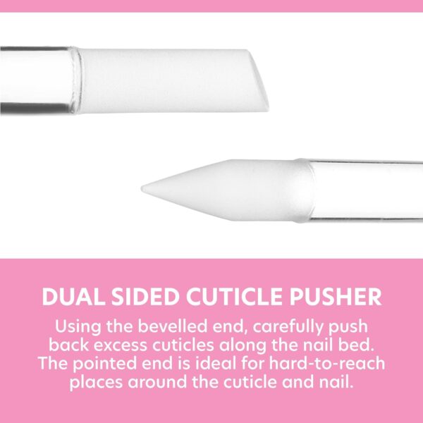 Glass Cuticle Pusher Set of 2 Manicure Nail Care Tools, 2PC Premium Czech Glass Manicure Sticks - Bona Fide Beauty Czech Glass Cuticle Set