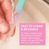 Bona Fide Beauty Czech Glass Nail File in Case, Pastel Green Violet Crystal Nail File for Natural Nails - Professional Nail Care Handcrafted from The EU