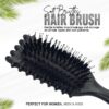 New 2025 Curly Hair Brush, Curl Defining Brush,Curly Hair Brush, Flexible Detangling and Styling Brush, Reduces Frizz and Pulling, Perfect for Wet & Dry Hair Care (BLACK)