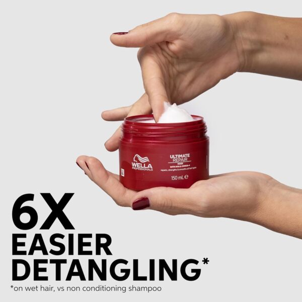 Wella Professionals Ultimate Repair Hair Mask for Damaged Hair, with AHAs and Omega 9 to Rebuild and Strengthen Hair, With Metal Purifier Technology to Detox the Hair, 150ml