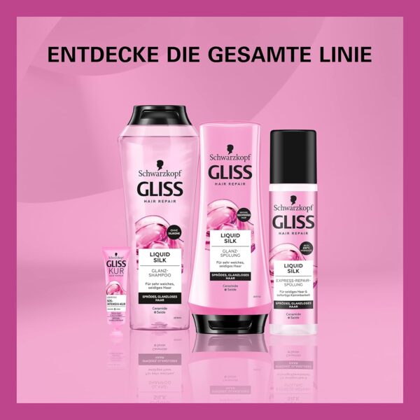 Gliss Express Repair Conditioner Liquid Silk (200 ml), Conditioner for Exceptionally Soft Hair, Conditioner with Heat Protection up to 230 °C